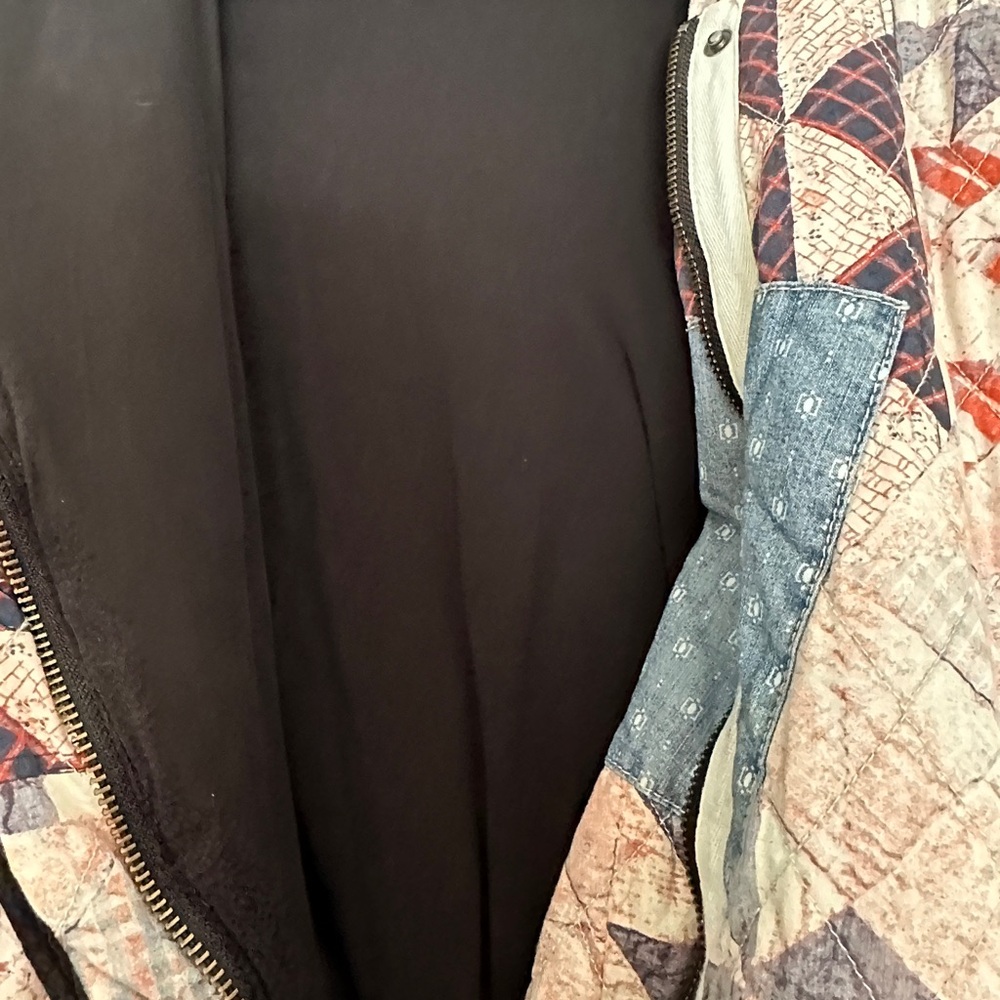 Free People Multicolor Quilted Oversized Jacket Size M - Picture 6 of 9